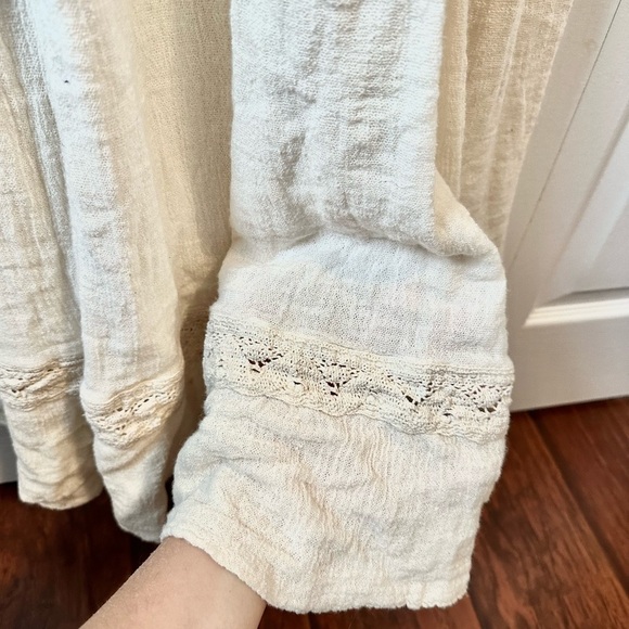 Jen’s pirate booty trailing jade boho maxi cotton gown dress size large - Picture 6 of 9